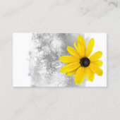 Elegante Clean Yellow Flower Grey waterverf Visitekaartje (Voorkant)