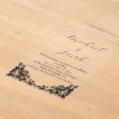 Elegante Clear Acryl Kant Wedding Uitnodiging (Laagn)