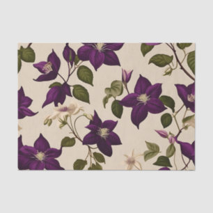 Elegante Clematis Vine Tissuepapier