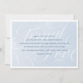 Elegante Cloud Blue Sky Script Waterverf Kaart (Voorkant)