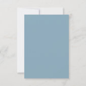 Elegante Coastal Blue Wedding Maaltijdkeuze RSVP Kaartje (Achterkant)