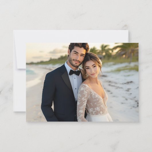 Elegante Coastal Meadow Chic Response Kaart (Achterkant)