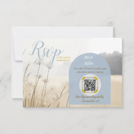 Elegante Coastal Meadow Chic Response Kaart