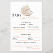 Elegante Coastal Pearl Baby Prediction wenst Kaart (Voorkant)