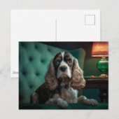 Elegante Cocker Spaniel Classic Portrait Design Briefkaart (Voorkant / Achterkant)