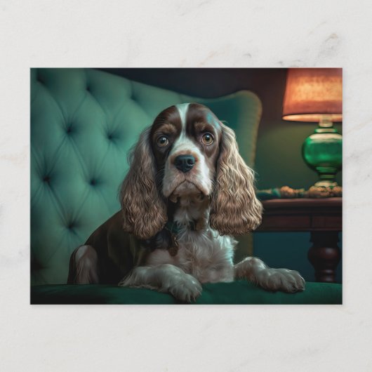 Elegante Cocker Spaniel Classic Portrait Design Briefkaart (Voorkant)
