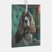 Elegante Cocker Spaniel Classic Portrait Design Glas Ornament (Voorkant Rechts)