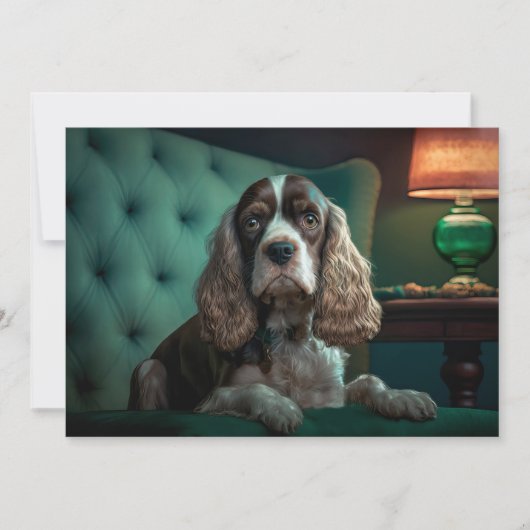 Elegante Cocker Spaniel Classic Portrait Design Kaart (Voorkant)