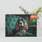 Elegante Cocker Spaniel Classic Portrait Design Kaart (Staand voorkant)