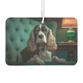 Elegante Cocker Spaniel Classic Portrait Design Luchtverfrisser (Achterkant)