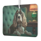 Elegante Cocker Spaniel Classic Portrait Design Luchtverfrisser (Links)