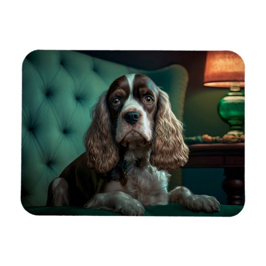 Elegante Cocker Spaniel Classic Portrait Design Magneet (Horizontaal)
