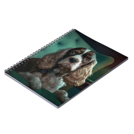 Elegante Cocker Spaniel Classic Portrait Design Notitieboek (Linkerzijde)