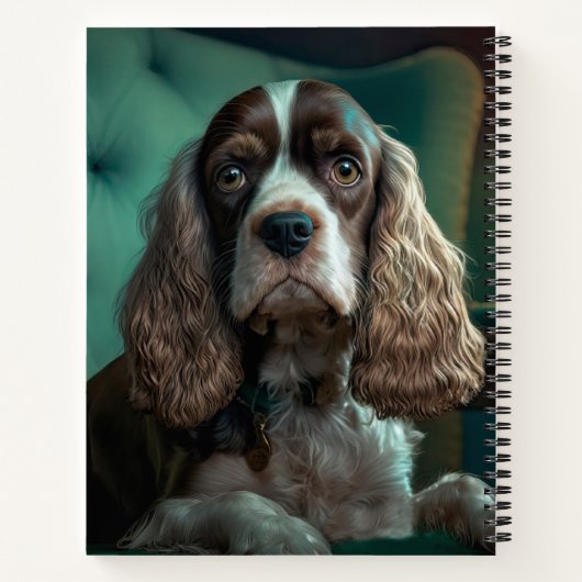 Elegante Cocker Spaniel Classic Portrait Design Notitieboek (Achterkant)