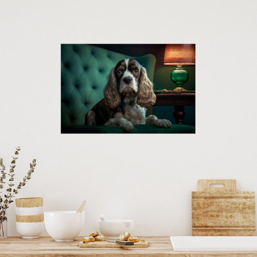 Elegante Cocker Spaniel Classic Portrait Design Poster (Keuken)