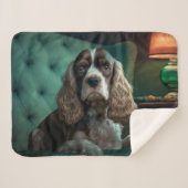 Elegante Cocker Spaniel Classic Portrait Design Sherpa Deken (Voorkant (horizontaal))