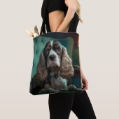 Elegante Cocker Spaniel Classic Portrait Design Tote Bag (Dichtbij)