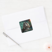 Elegante Cocker Spaniel Classic Portrait Design Vierkante Sticker (Envelop)