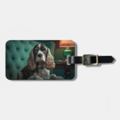 Elegante Cocker Spaniel Klassiek Portretontwerp Bagagelabel (Voorkant horizontaal)