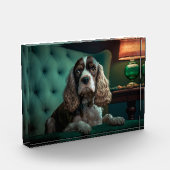 Elegante Cocker Spaniel Klassiek Portretontwerp Fotoblokken (Links)