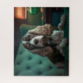 Elegante Cocker Spaniel Klassiek Portretontwerp Legpuzzel (Verticaal)