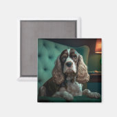 Elegante Cocker Spaniel Klassiek Portretontwerp Magneet (Voorkant / Achterkant)