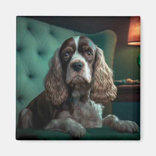 Elegante Cocker Spaniel Klassiek Portretontwerp Magneet (Voorkant)