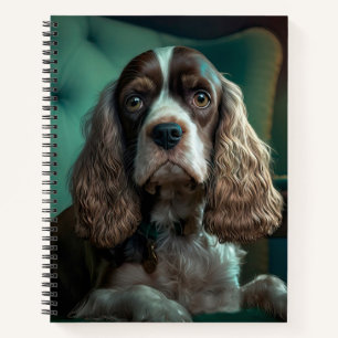 Elegante Cocker Spaniel Klassiek Portretontwerp Notitieboek
