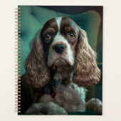 Elegante Cocker Spaniel Klassiek Portretontwerp Planner (Voorkant)