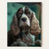 Elegante Cocker Spaniel Klassiek Portretontwerp Planner (Achterkant)