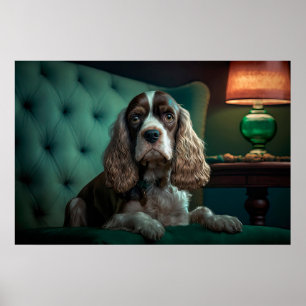 Elegante Cocker Spaniel Klassiek Portretontwerp Poster