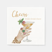 Elegante Cocktail Bruidsborrel Servet (Voorkant)