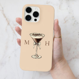 Elegante Cocktail Coquette Striking Initialen Mono iPhone 16 Pro Max Hoesje