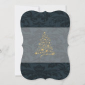 Elegante Cocktail met Strik Kerstfeest Kaart (Achterkant)
