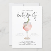 Elegante Cocktail Party Roze uitnodiging