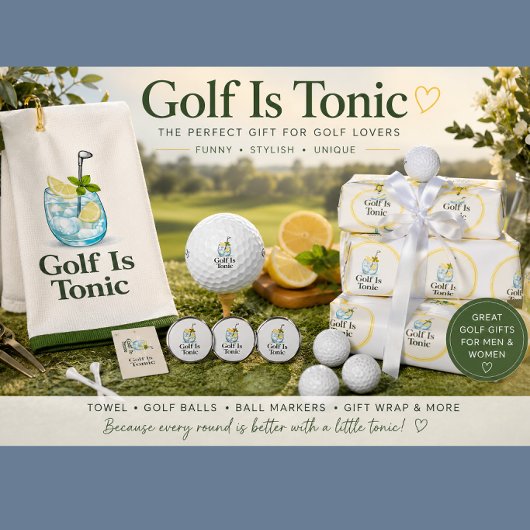 Elegante Cocktailglas Golfers Inpakpapier