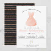 Elegante cocktailjurk | Meidenavond Programmakaart (Voorkant / Achterkant)