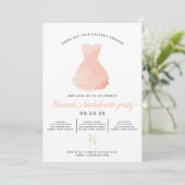 Elegante cocktailjurk | Meidenavond Programmakaart (Staand voorkant)