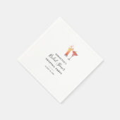 Elegante Cocktails Waterverf Bruidsborrel Servet (Hoek)