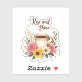 Elegante Coffee Cup Sticker (Vel)