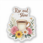 Elegante Coffee Cup Sticker (Voorkant)