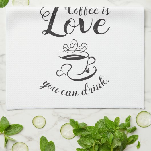Elegante Coffee Kitchen Towel Theedoek (Gevouwen)
