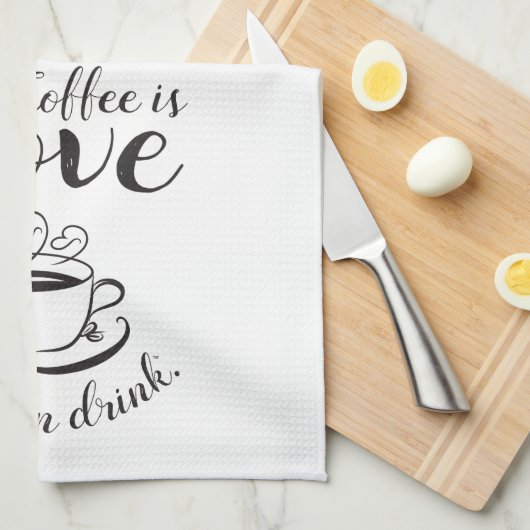 Elegante Coffee Kitchen Towel Theedoek (Quarter Fold)
