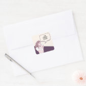 Elegante Coffee Lover Sticker | koffie is mijn lie (Envelop)