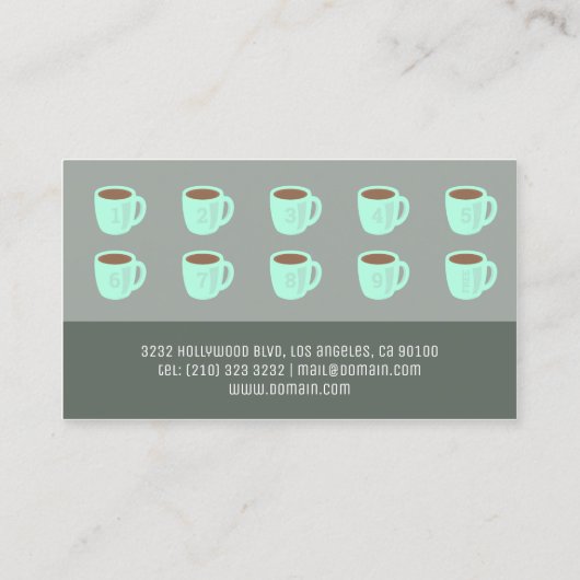 Elegante coffeeshop Loyalty Punch (Achterkant)