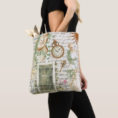 Elegante collage achtergrond Grieks beeld waterver Tote Bag (Dichtbij)