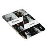 Elegante Collage Keepsake bruiloft Magneet (Rechterzijde)