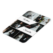 Elegante Collage Keepsake bruiloft Magneet (Linkerzijde)