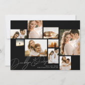 Elegante Collage QR Code Multi Foto Save The Date (Voorkant)