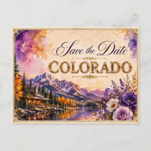 Elegante Colorado Save the Date Trouwuitnodiging Briefkaart